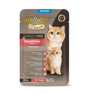 Bellotta Nutri Plus Grain Free Kitten & Mother Super Premium Pouch with Tuna Mousse 70gm