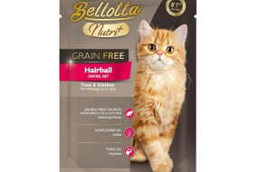 Bellotta Nutri Plus Grain Free Hairball Super Premium Pouch with Tuna & Chicken in Jelly 70gm