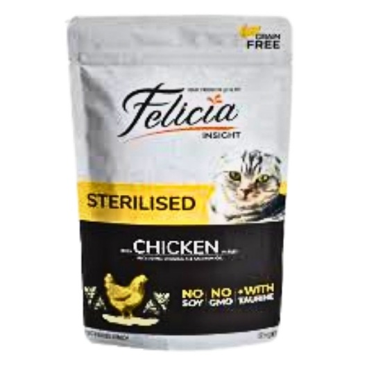 Felicia Adult Grain Free Super Premium Pouch Sterilized Chicken in Jelly 85g